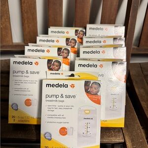 180 Medela Pump & Save Breastmilk Bags - Yellow and White